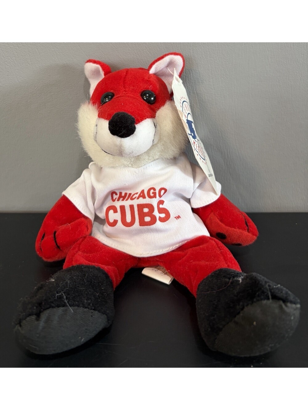 Vintage Chicago Cubs Plush Fox Wearing Team Jersey Sluggers MLB Coolbeans NEW